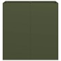 Jardinera de acero laminado en frío verde oliva 80x40x80 cm de , Maceteros y jardineras - Ref: Foro24-860713, Precio: 97,70 €...