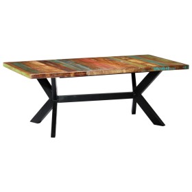 Mesa de comedor madera maciza reciclada 200x100x75 cm en Mesas de comedor | Comprar online en Foru.es