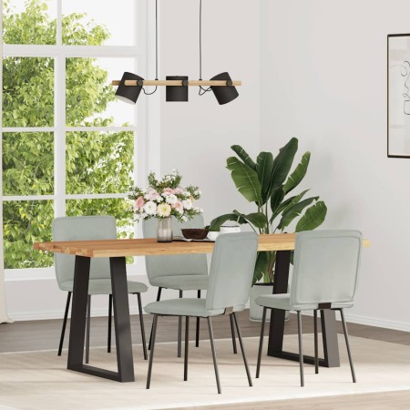 Sillas de comedor 4 unidades terciopelo gris claro de , Sillas de comedor - Ref: Foro24-3315309, Precio: 169,74 €, Descuento: %