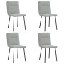 Sillas de comedor 4 unidades terciopelo gris claro de , Sillas de comedor - Ref: Foro24-3315309, Precio: 169,74 €, Descuento: %