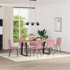 Sillas de comedor 6 unidades terciopelo rosa de , Sillas de comedor - Ref: Foro24-3315583, Precio: 250,34 €, Descuento: %