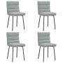 Sillas de comedor 4 unidades terciopelo gris claro de , Sillas de comedor - Ref: Foro24-3315382, Precio: 186,36 €, Descuento: %