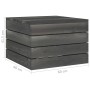 Mesas de palets de jardín 2 uds madera maciza pino gris oscuro de vidaXL, Mesas de jardín - Ref: Foro24-315422, Precio: 61,53...