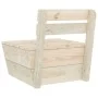 Central sectional pallet sofa made of impregnated fir wood by vidaXL, Modular outdoor sofas - Ref: Foro24-315633, Price: 57,6...