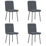 Sillas de comedor 4 unidades terciopelo gris oscuro de , Sillas de comedor - Ref: Foro24-3315181, Precio: 173,50 €, Descuento: %