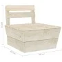 Central sectional pallet sofa made of impregnated fir wood by vidaXL, Modular outdoor sofas - Ref: Foro24-315633, Price: 57,6...