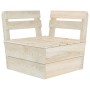 Sofá de esquina seccional de palets madera abeto impregnada de vidaXL, Sofás modulares de exterior - Ref: Foro24-315634, Prec...