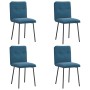 Sillas de comedor 4 unidades terciopelo azul de , Sillas de comedor - Ref: Foro24-3315419, Precio: 171,97 €, Descuento: %