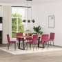 Sillas de comedor 6 unidades terciopelo rojo tinto de , Sillas de comedor - Ref: Foro24-3315478, Precio: 249,03 €, Descuento: %