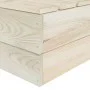 Sofá de esquina seccional de palets madera abeto impregnada de vidaXL, Sofás modulares de exterior - Ref: Foro24-315634, Prec...