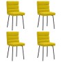 Sillas de comedor 4 unidades terciopelo amarillo de , Sillas de comedor - Ref: Foro24-3315389, Precio: 181,54 €, Descuento: %