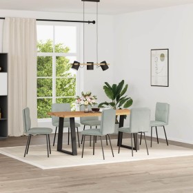 Sillas de comedor giratorias 6 uds terciopelo gris claro de , Sillas de comedor - Ref: Foro24-3315679, Precio: 259,55 €, Desc...