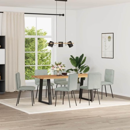Sillas de comedor giratorias 6 uds terciopelo gris claro de , Sillas de comedor - Ref: Foro24-3315679, Precio: 259,55 €, Desc...