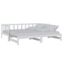 Sofá cama extraíble madera maciza de pino blanco 2x(90x200) cm de vidaXL, Camas y somieres - Ref: Foro24-833094, Precio: 214,...