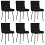 Silla de comedor 6 unidades terciopelo negro de , Sillas de comedor - Ref: Foro24-3315658, Precio: 272,78 €, Descuento: %