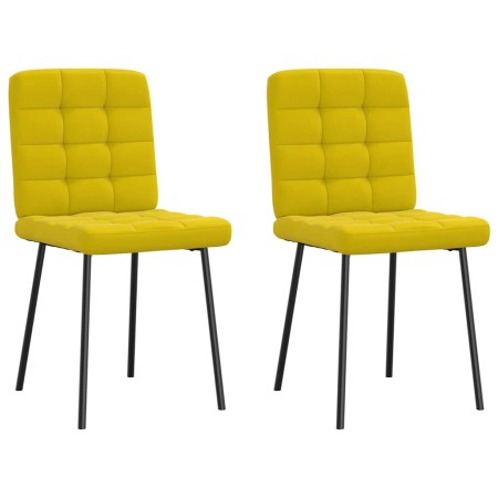 Sillas de comedor 2 unidades terciopelo amarillo de , Sillas de comedor - Ref: Foro24-4101087, Precio: 90,76 €, Descuento: %