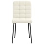 Sillas de comedor 6 unidades de terciopelo crema de , Sillas de comedor - Ref: Foro24-3315459, Precio: 257,34 €, Descuento: %