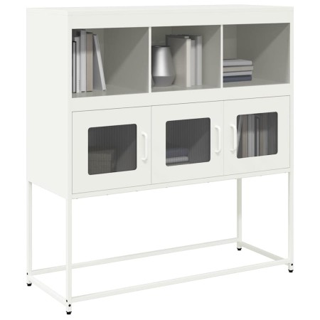 Aparador de acero laminado en frío blanco 100,5x39x107 cm de , Aparadores - Ref: Foro24-853421, Precio: 120,43 €, Descuento: %