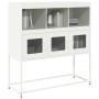 Aparador de acero laminado en frío blanco 100,5x39x107 cm de , Aparadores - Ref: Foro24-853421, Precio: 120,43 €, Descuento: %