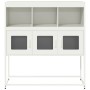 Aparador de acero laminado en frío blanco 100,5x39x107 cm de , Aparadores - Ref: Foro24-853421, Precio: 120,43 €, Descuento: %