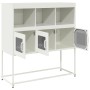 Aparador de acero laminado en frío blanco 100,5x39x107 cm de , Aparadores - Ref: Foro24-853421, Precio: 120,43 €, Descuento: %