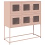 Aparador de acero laminado en frío rosa 100,5x39x107 cm de , Aparadores - Ref: Foro24-853423, Precio: 139,98 €, Descuento: %