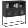 Aparador de acero laminado en frío negro 100,5x39x107 cm de , Aparadores - Ref: Foro24-853416, Precio: 114,72 €, Descuento: %