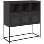 Aparador de acero laminado en frío negro 100,5x39x107 cm de , Aparadores - Ref: Foro24-853416, Precio: 114,72 €, Descuento: %