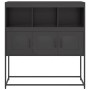 Aparador de acero laminado en frío negro 100,5x39x107 cm de , Aparadores - Ref: Foro24-853416, Precio: 114,72 €, Descuento: %