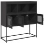 Aparador de acero laminado en frío negro 100,5x39x107 cm de , Aparadores - Ref: Foro24-853416, Precio: 114,72 €, Descuento: %