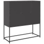 Aparador de acero laminado en frío negro 100,5x39x107 cm de , Aparadores - Ref: Foro24-853416, Precio: 114,72 €, Descuento: %