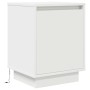 Mesilla de noche con luces LED blanca 38x34x50 cm de , Mesitas de noche - Ref: Foro24-861265, Precio: 45,77 €, Descuento: %