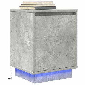 Mesilla de noche con luces LED gris hormigón 38x34x50 cm de , Mesitas de noche - Ref: Foro24-861271, Precio: 46,04 €, Descuen...