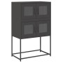 Aparador de acero negro 68x39x107 cm de , Aparadores - Ref: Foro24-853344, Precio: 96,55 €, Descuento: %