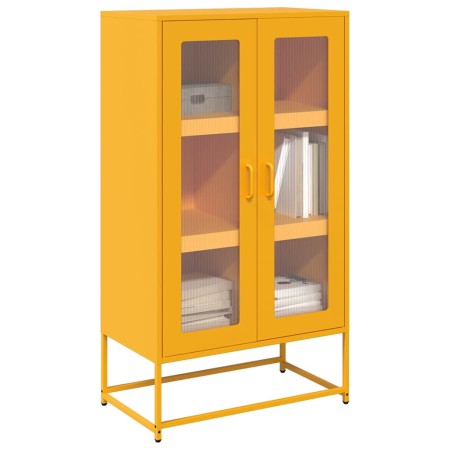 Aparador de acero amarillo mostaza 68x39x123 cm de , Aparadores - Ref: Foro24-853359, Precio: 145,49 €, Descuento: %