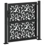Puerta de jardín diseño hoja de acero negra 105x106 cm de , Puertas de jardín - Ref: Foro24-4100959, Precio: 171,14 €, Descue...
