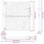 Puerta de jardín diseño con listón acero desgastado 105x105 cm de , Puertas de jardín - Ref: Foro24-4100984, Precio: 170,95 €...