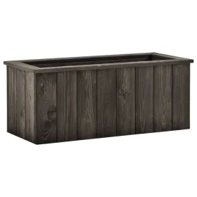 Arriate de madera maciza de pino gris oscuro 74x32x30 cm de vidaXL, Maceteros y jardineras - Ref: Foro24-315414, Precio: 53,6...