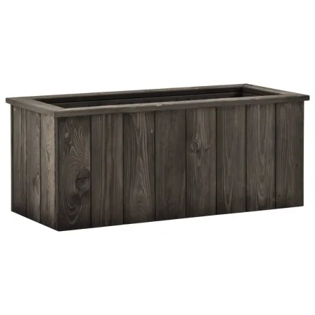 Arriate de madera maciza de pino gris oscuro 74x32x30 cm de vidaXL, Maceteros y jardineras - Ref: Foro24-315414, Precio: 53,6...