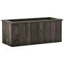 Arriate de madera maciza de pino gris oscuro 74x32x30 cm de vidaXL, Maceteros y jardineras - Ref: Foro24-315414, Precio: 53,6...
