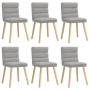 Sillas de comedor 6 uds tela gris nube de , Sillas de comedor - Ref: Foro24-3315672, Precio: 324,87 €, Descuento: %