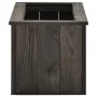 Arriate de madera maciza de pino gris oscuro 74x32x30 cm de vidaXL, Maceteros y jardineras - Ref: Foro24-315414, Precio: 53,6...