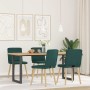 Sillas de comedor 4 unidades tela verde oscuro de , Sillas de comedor - Ref: Foro24-3315302, Precio: 199,43 €, Descuento: %