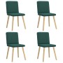 Sillas de comedor 4 unidades tela verde oscuro de , Sillas de comedor - Ref: Foro24-3315302, Precio: 199,43 €, Descuento: %