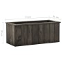 Arriate de madera maciza de pino gris oscuro 74x32x30 cm de vidaXL, Maceteros y jardineras - Ref: Foro24-315414, Precio: 55,8...
