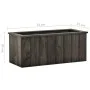 Arriate de madera maciza de pino gris oscuro 74x32x30 cm de vidaXL, Maceteros y jardineras - Ref: Foro24-315414, Precio: 53,6...