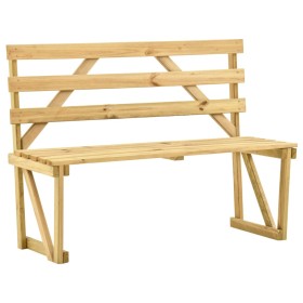 Banco de jardín de madera de pino impregnada 120 cm de vidaXL, Bancos de jardín - Ref: Foro24-315393, Precio: 65,24 €, Descue...