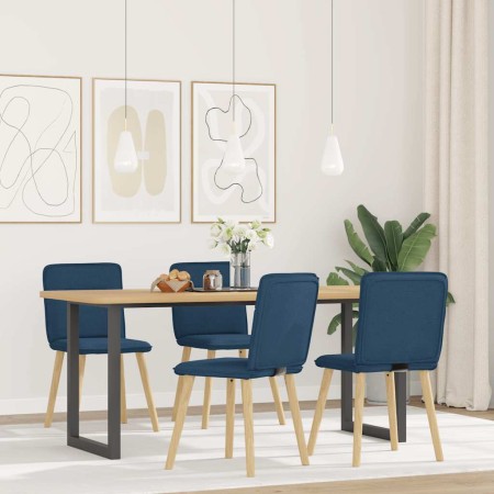 Sillas de comedor 4 unidades tela azul de , Sillas de comedor - Ref: Foro24-3315328, Precio: 203,76 €, Descuento: %