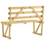 Banco de jardín de madera de pino impregnada 120 cm de vidaXL, Bancos de jardín - Ref: Foro24-315393, Precio: 65,24 €, Descue...