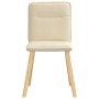 Sillas de comedor 6 unidades tela color crema de , Sillas de comedor - Ref: Foro24-3315597, Precio: 302,95 €, Descuento: %